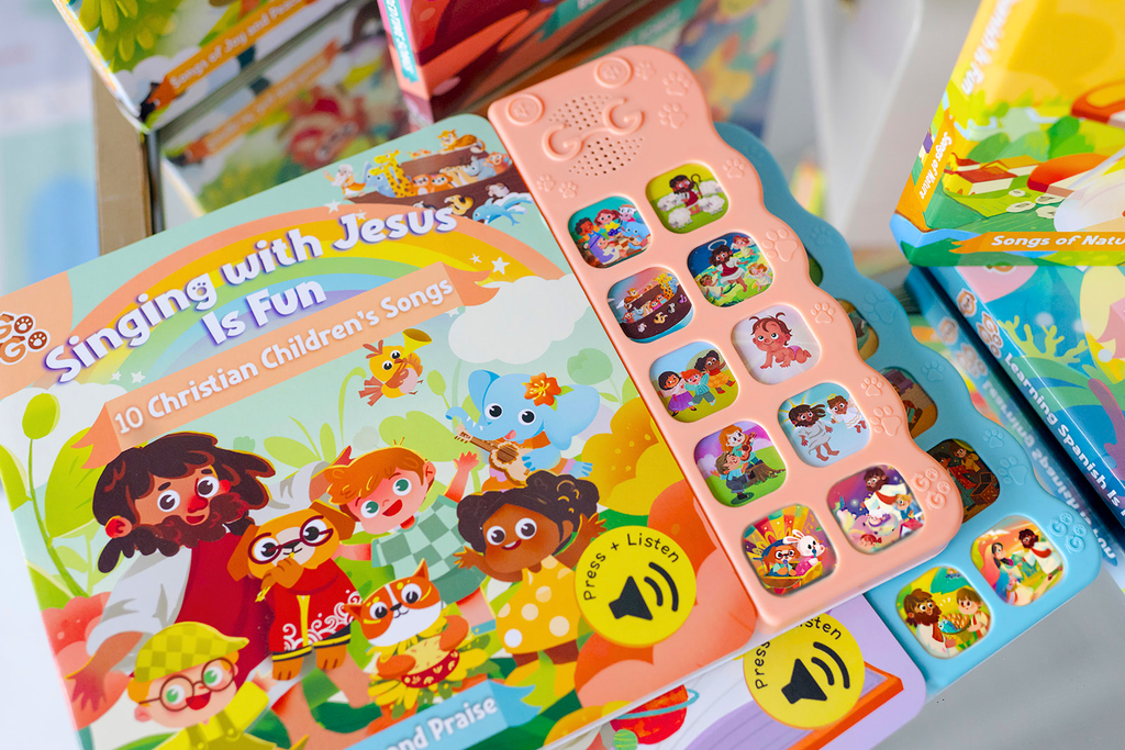 Christian sound book with Bible story songs