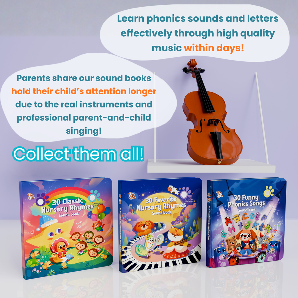 3 Rechargeable Sound Book Bundle with 90 Songs (Nursery Rhymes ...