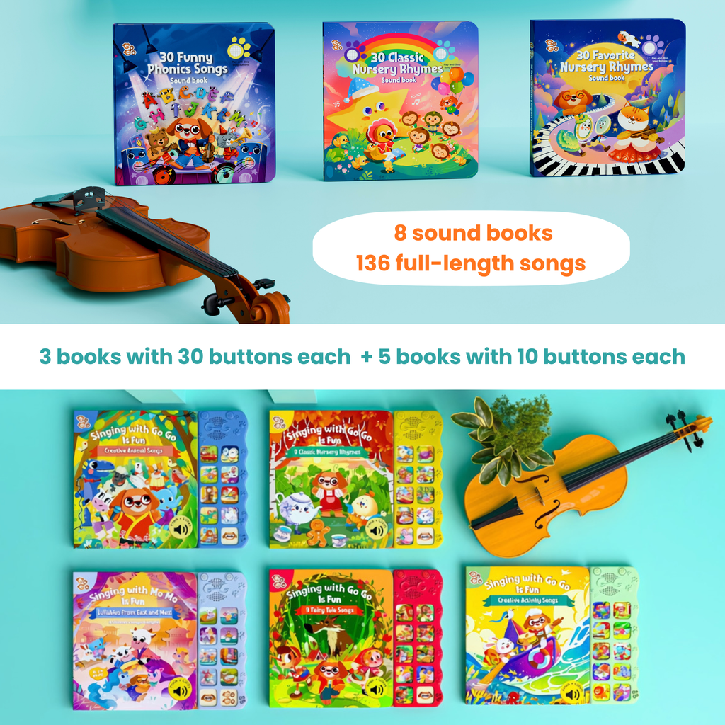 Sound books from Go Go Fun Learning, featuring 14 musical books ...
