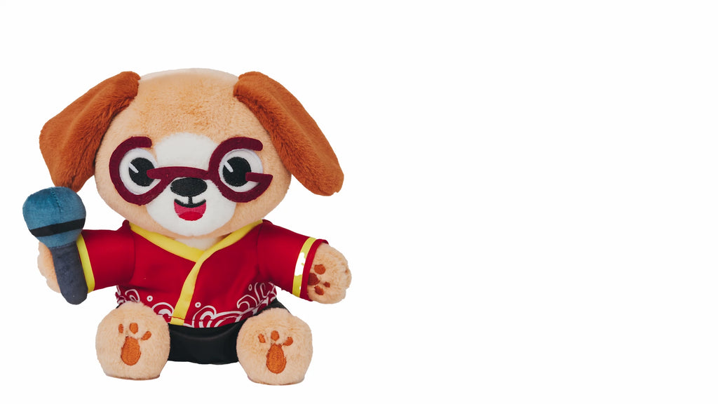 Bilingual Chinese-English singing plush toy