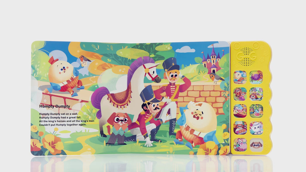 Interactive sound book with nursery rhymes